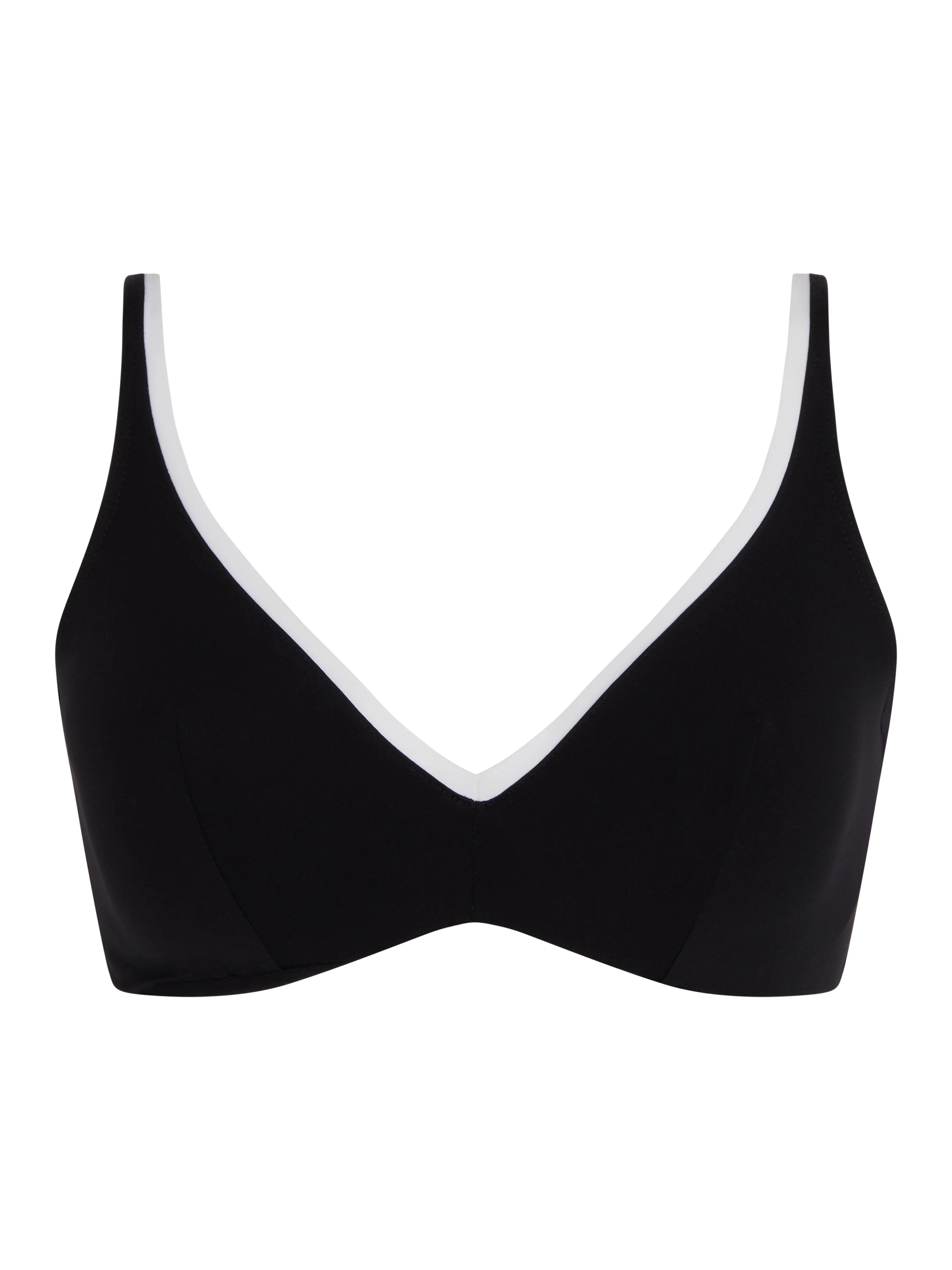 AUTHENTIC - Haut de maillot de bain plongeant | Noir