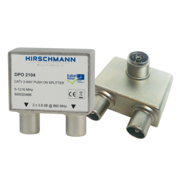 Hirschman Coax Splitter Push On