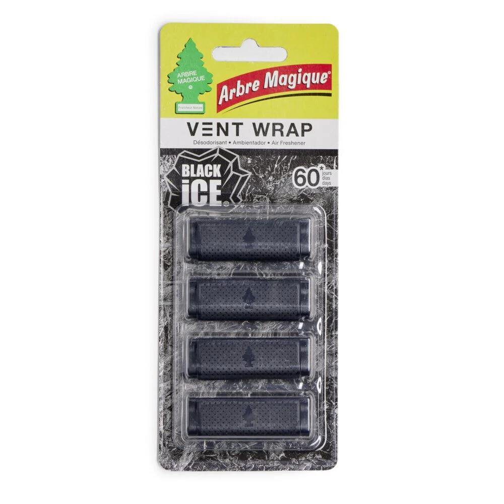 Désodorisant voiture Vent Wrap Arbre Magique senteur Black Ice