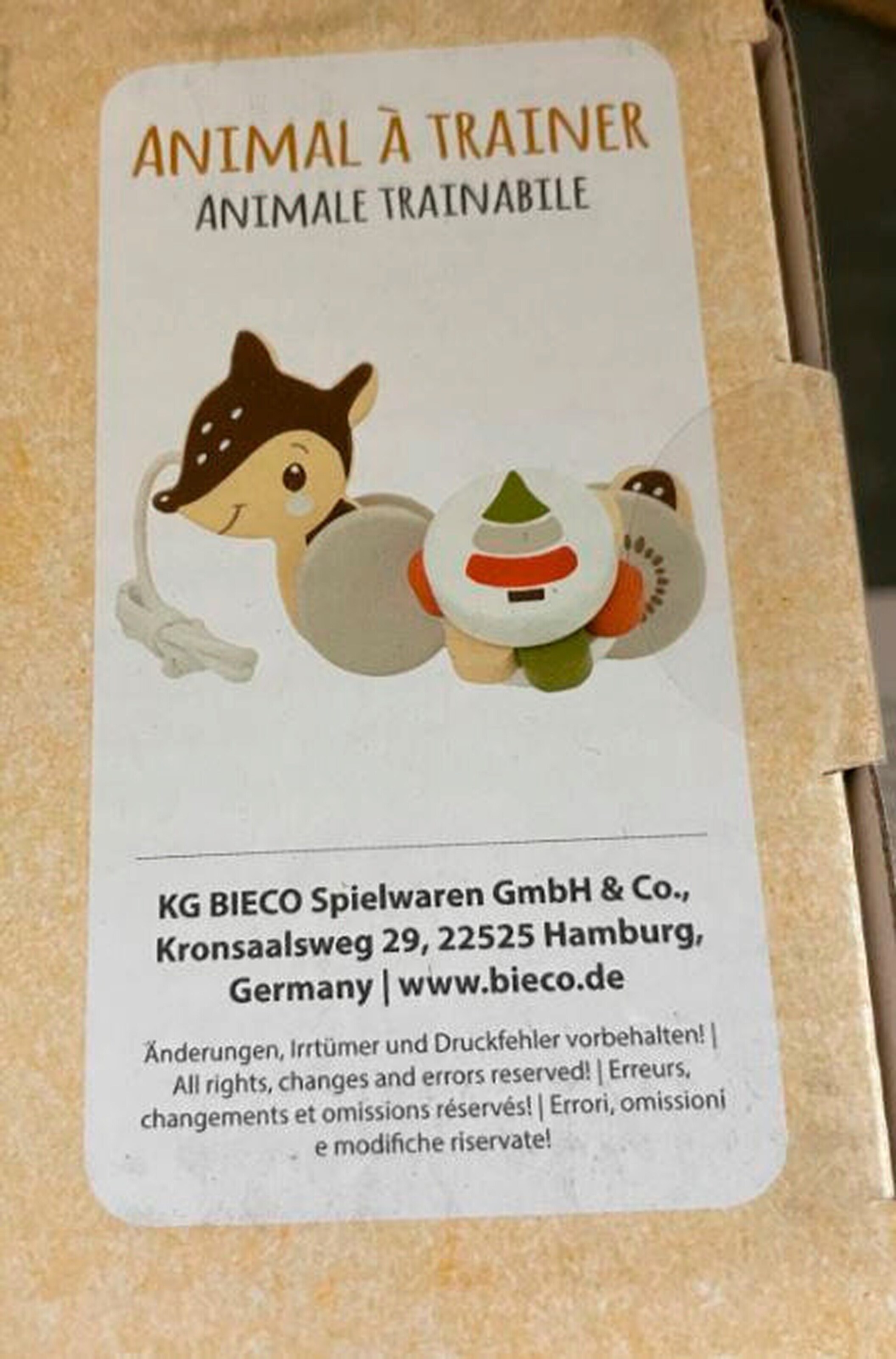 Bieco Nachziehspielzeug Holz Reh - ab 12 Monate Braun