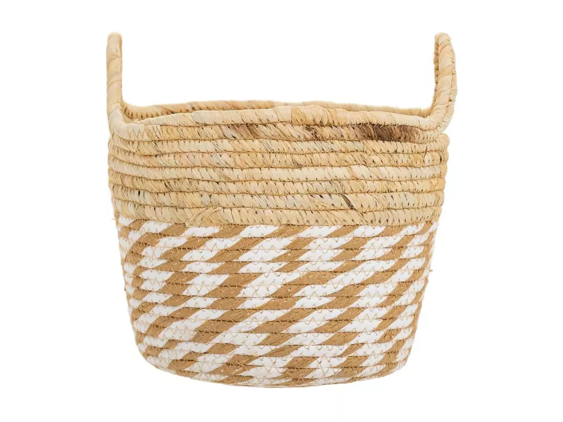 Panier en fibres naturelles marron D30x21