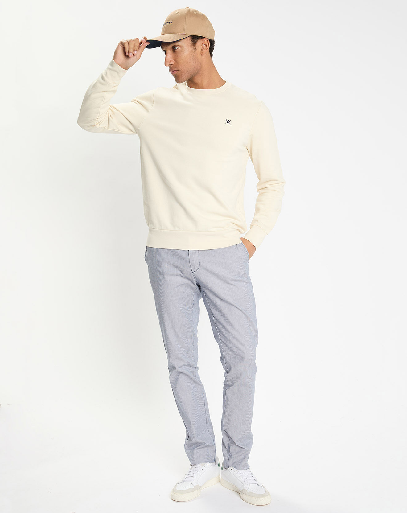 Hackett London Sweat col rond écru