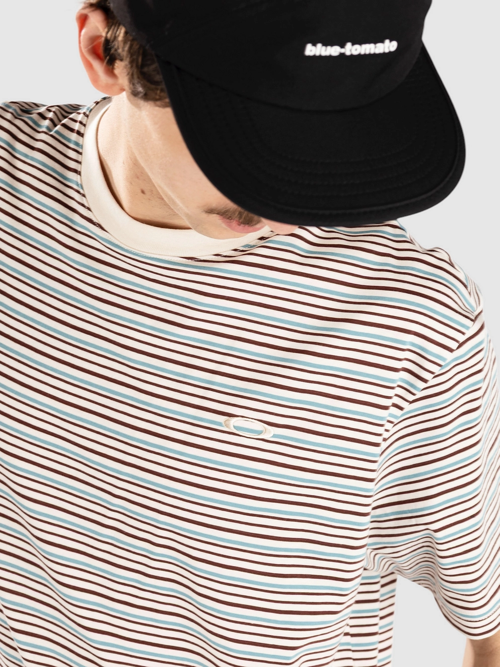 Oakley Relax Striped T-Shirt mist/grenache stripes