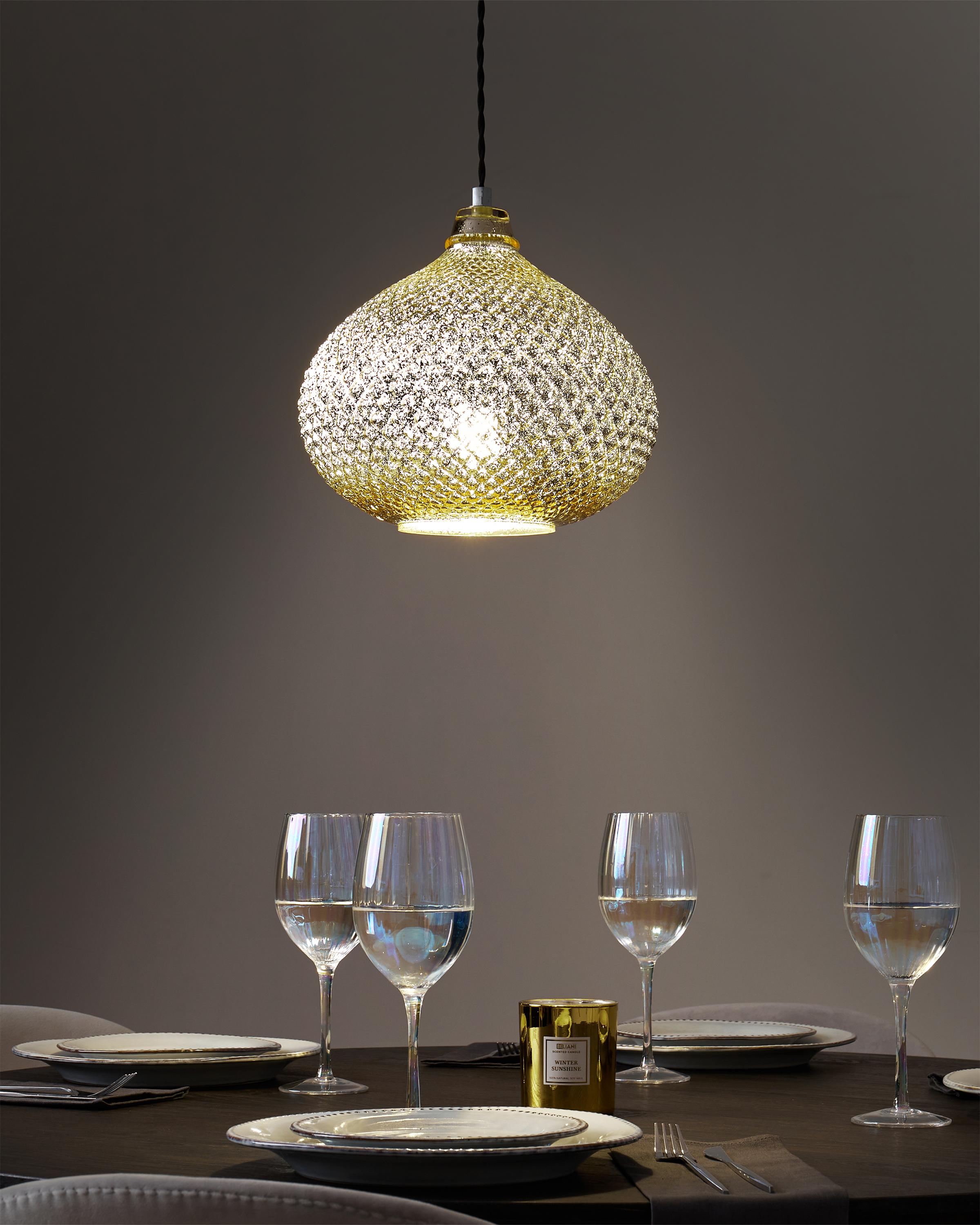 Hanglamp MADON Glas Goud