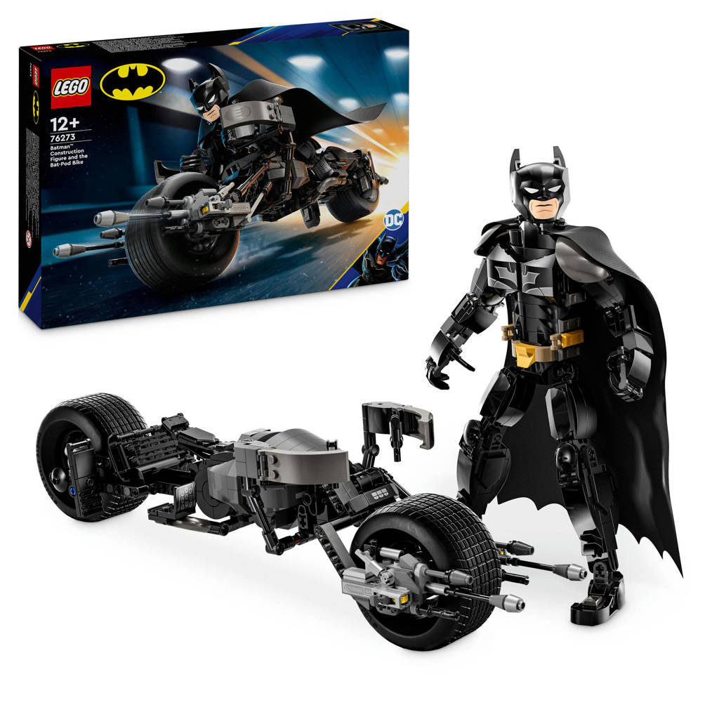 Toffe set!DC Batman: Batman bouwfiguur en de Bat-Pod motor Superheld Speelgoed voor Kinderen 76273