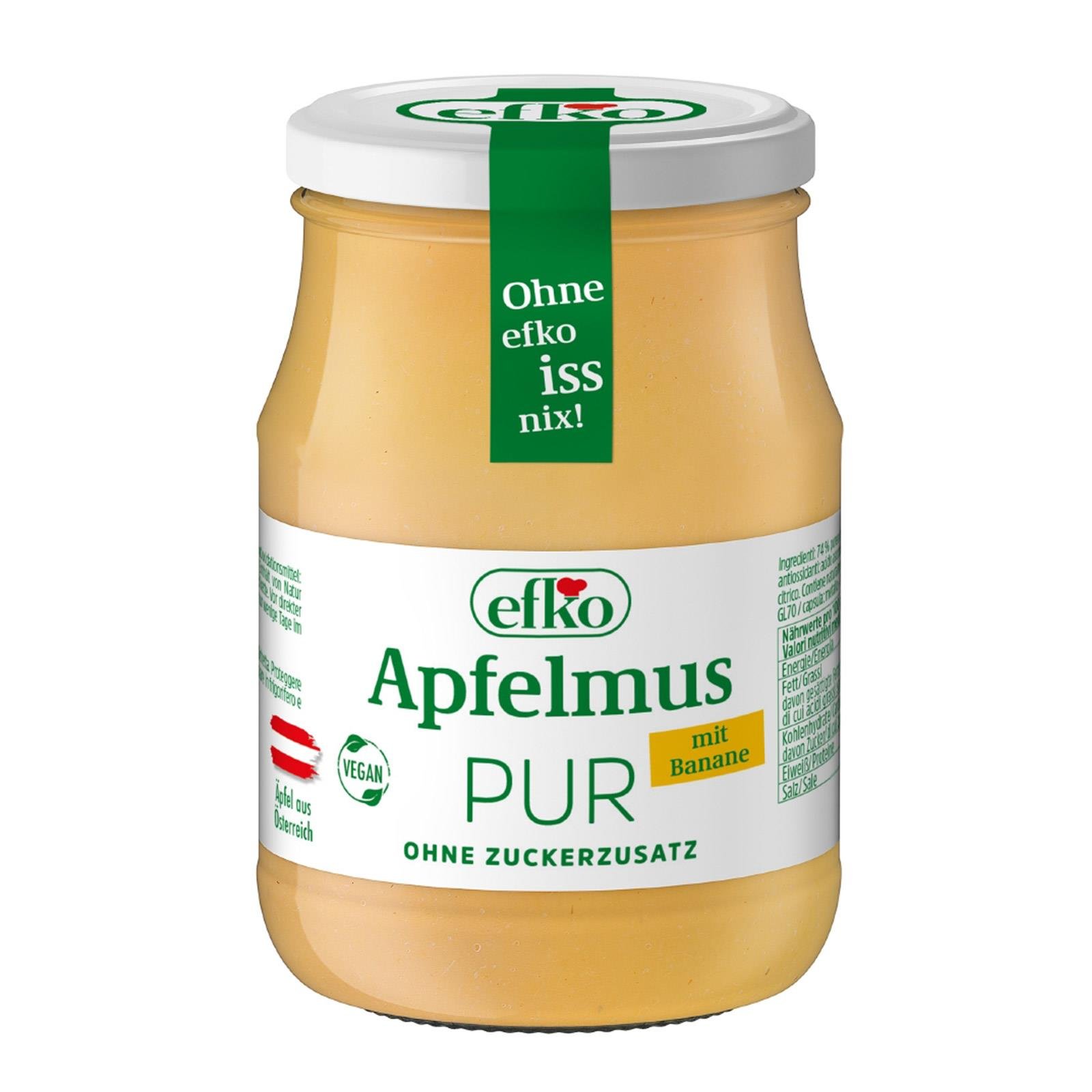 efko Apfelmus Pur mit Banane