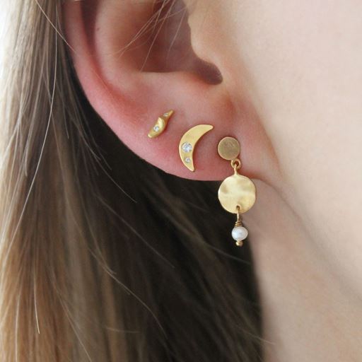 Stine A Petit Bella Moon Ørering, Guld