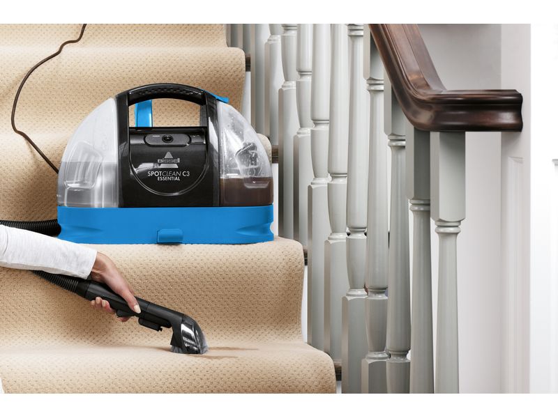 BISSELL Waschsauger SpotClean C3 Essential Schwarz/Blau Teppich- und Polsterreiniger