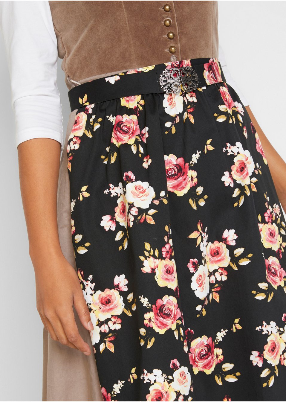 Tablier Dirndl à imprimé floral