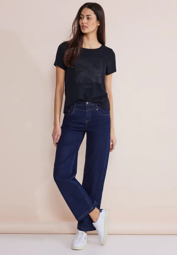 Steinchen Print Shirt - deep blue