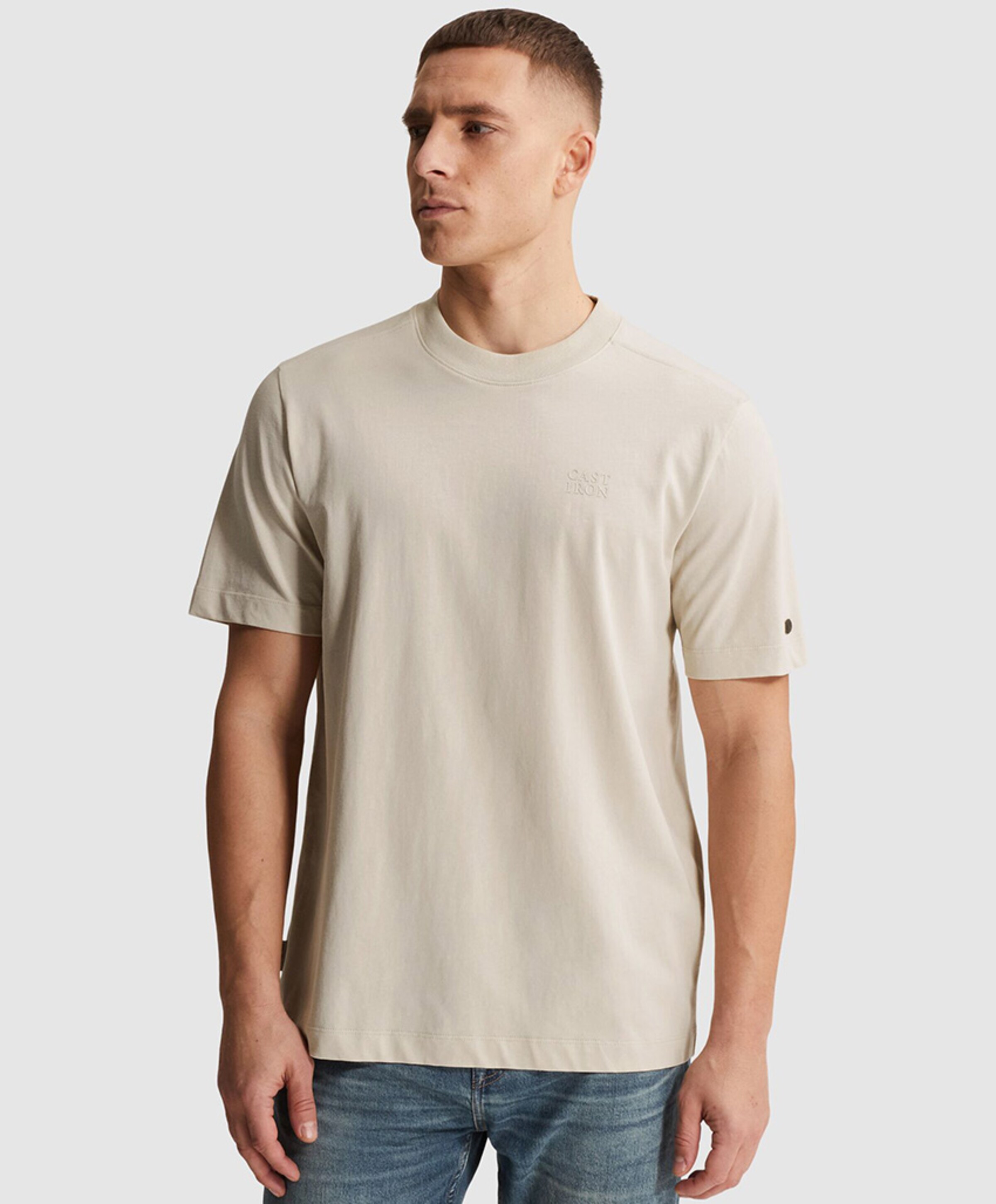 Cast Iron Heren T-shirt beige