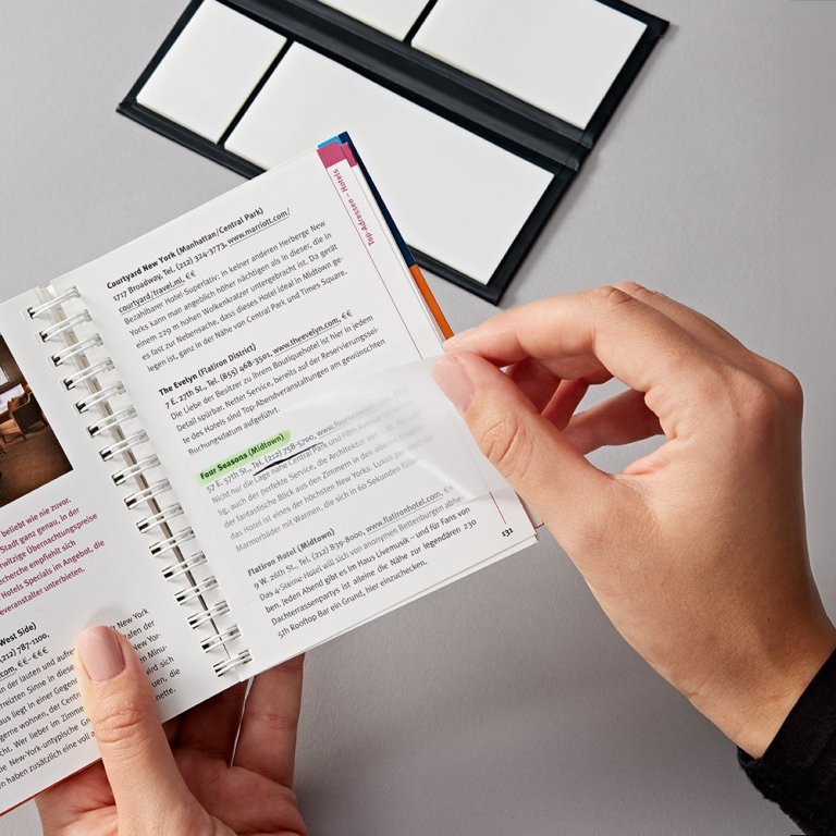 Semikolon Sticky Notes im Booklet, transparent