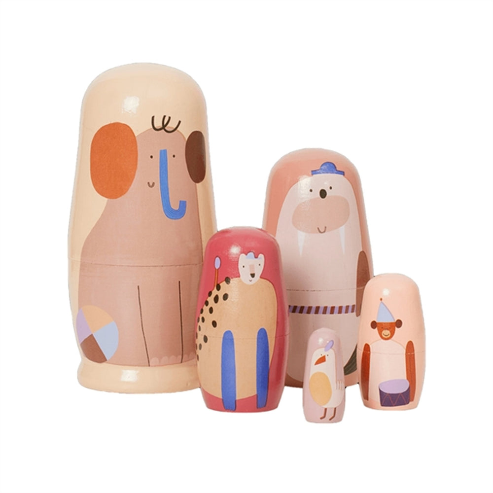 Critter Babushka-Dukker Pale-Yellow