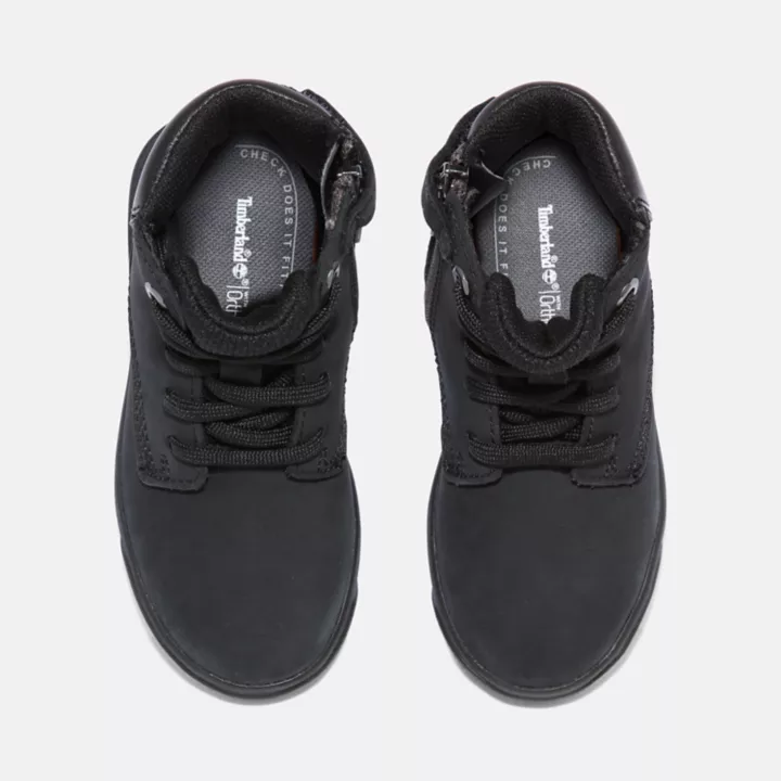 6-inch Boot zippée sur le côté Seneca Bay pour tout-petit en noir