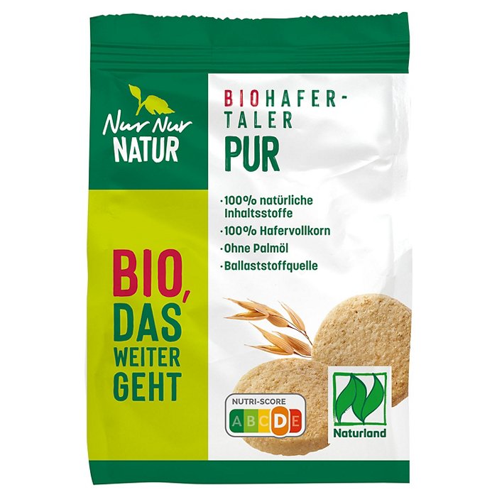 NUR NUR NATUR Bio-Hafertaler 150 g, Natural