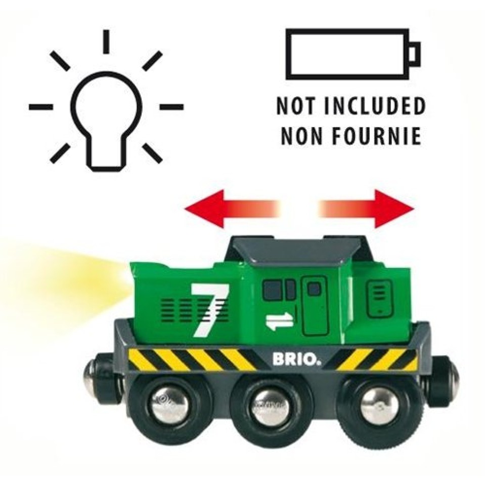 BRIO - Fragtlokomotiv, batteridrevet (33214)