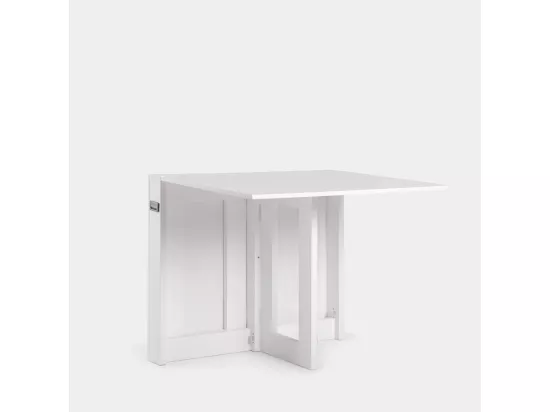 Table pliante en laqué blanc 14x78 cm-Anika