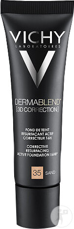 Vichy Dermablend [3D Correction] Fond De Teint Correcteur 16h Peaux Grasses Acnéiques 35 Sand 30ml