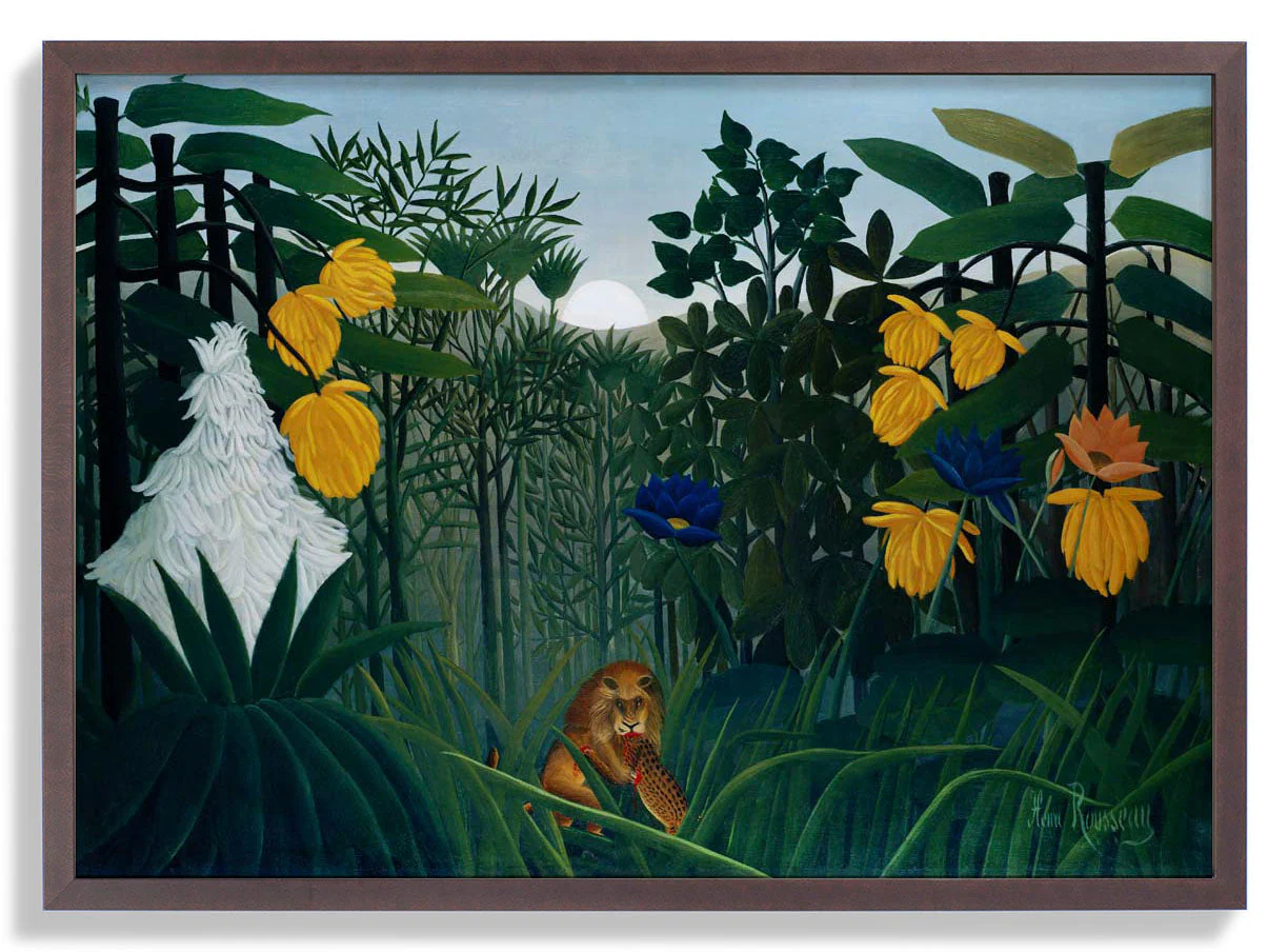 Das Gastmahl des Löwen von Rousseau Kunstdruck