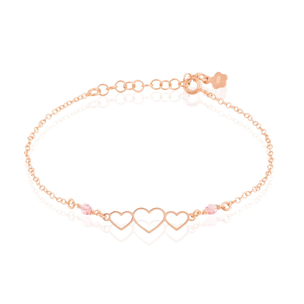 Bracelet Love Love Argent Rose Oxyde De Zirconium