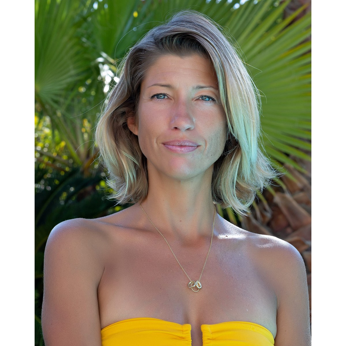 Collier acier jaune 40+5cm