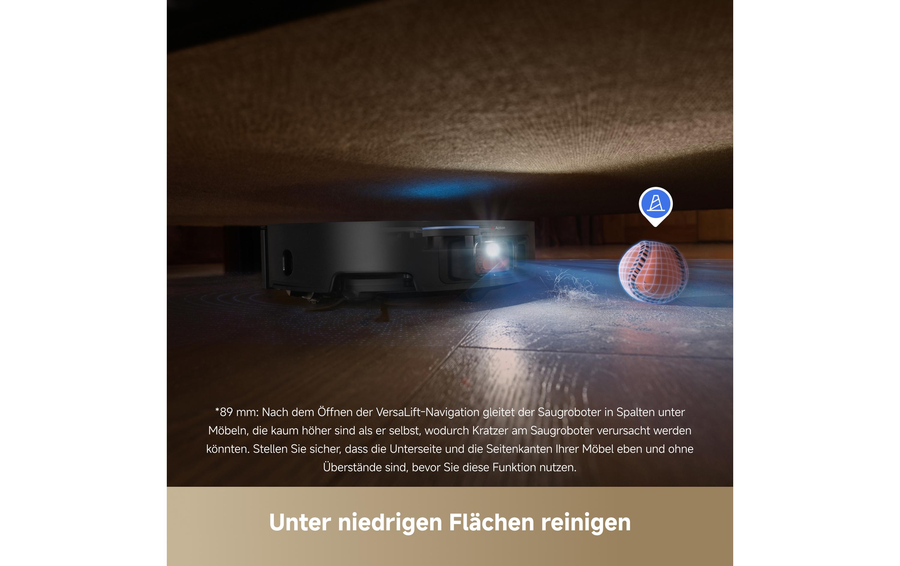 Saug- und Wischroboter X50 Master Schwarz<br>Roboter-Staubsauger und Mop mit automatischem Wasserauffüllen und Entleeren