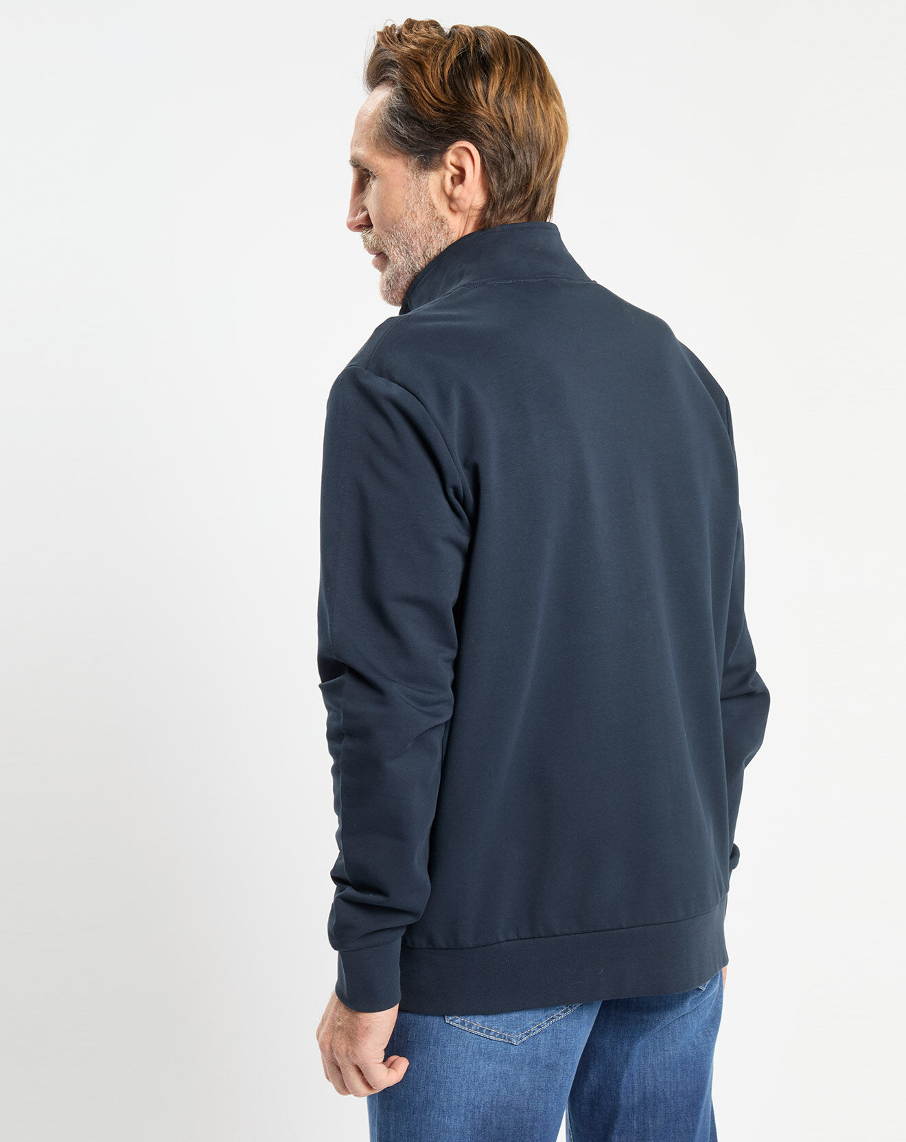 Hackett London Sweat zip montant Sport bleu marine