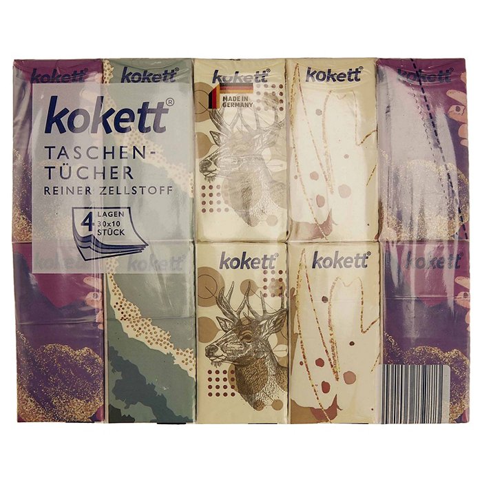 KOKETT Taschentücher 4-lagig, 30 x 10 Stück