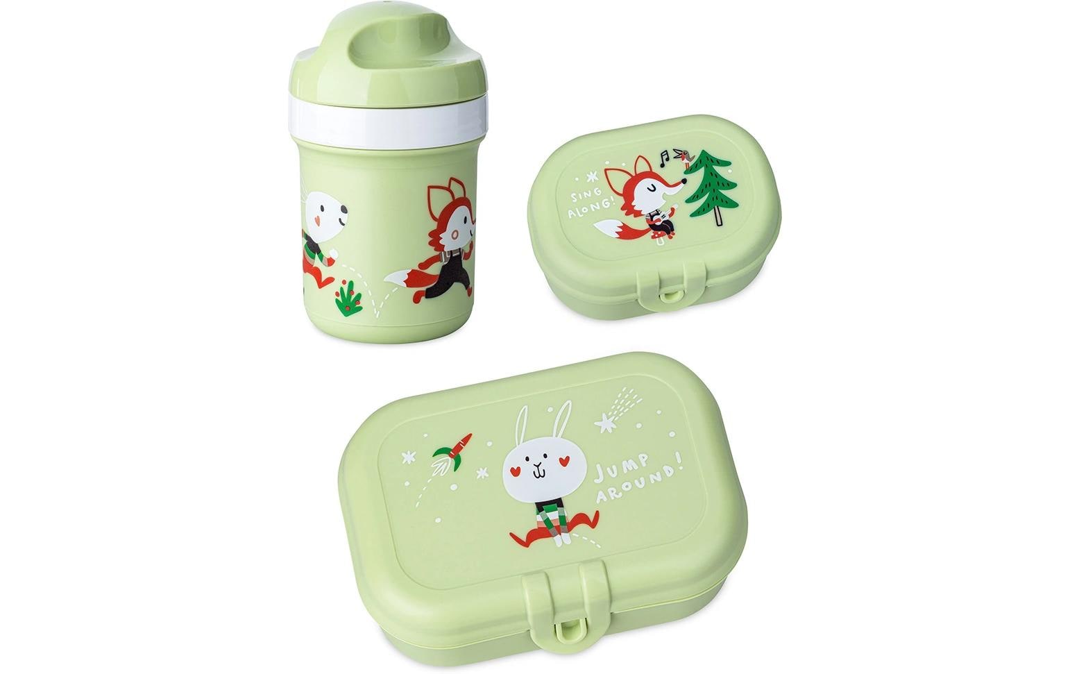 Lunchboxset HOP ON TO GO pistachio3-teiliges Kinder-Lunchboxset