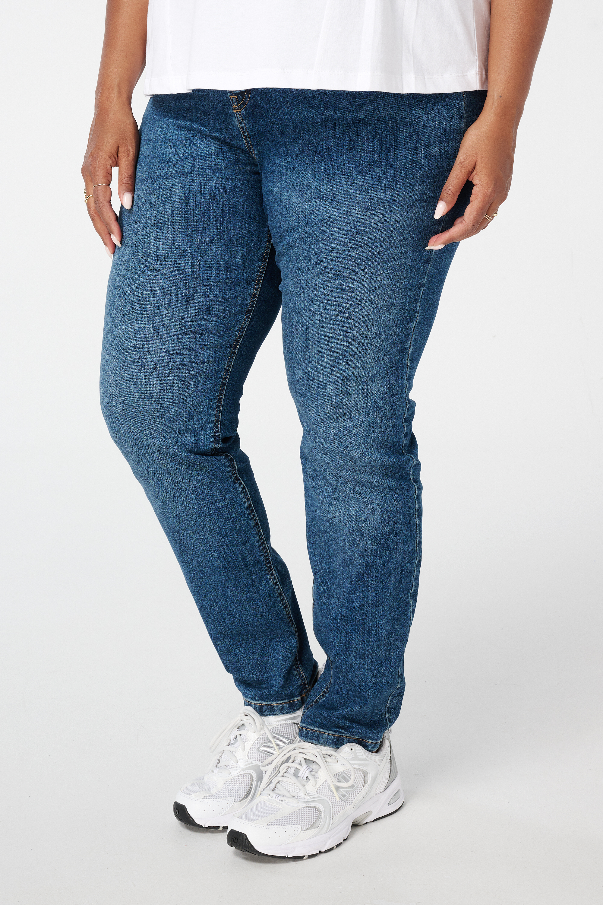 Skinny leg high waist jeans CHERRY Dark Denim