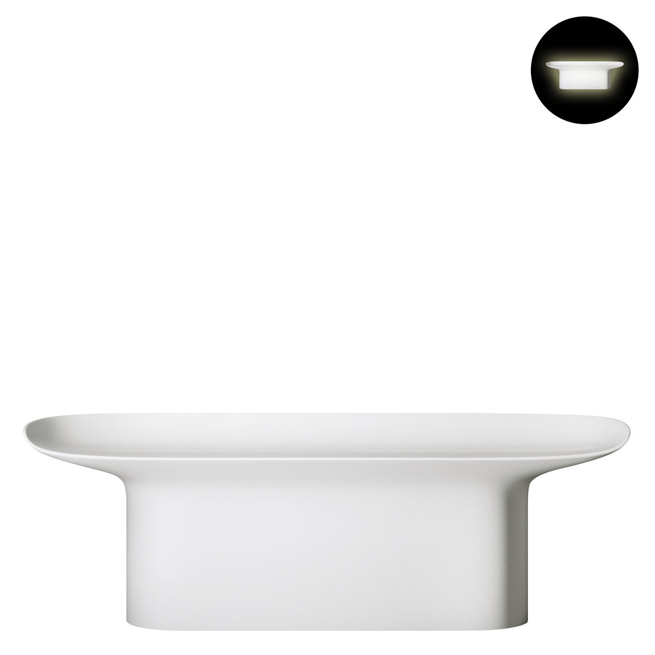 Serralunga Banc Luba Design par Ionna Vautrin blanc - 141x49x45.5 cm