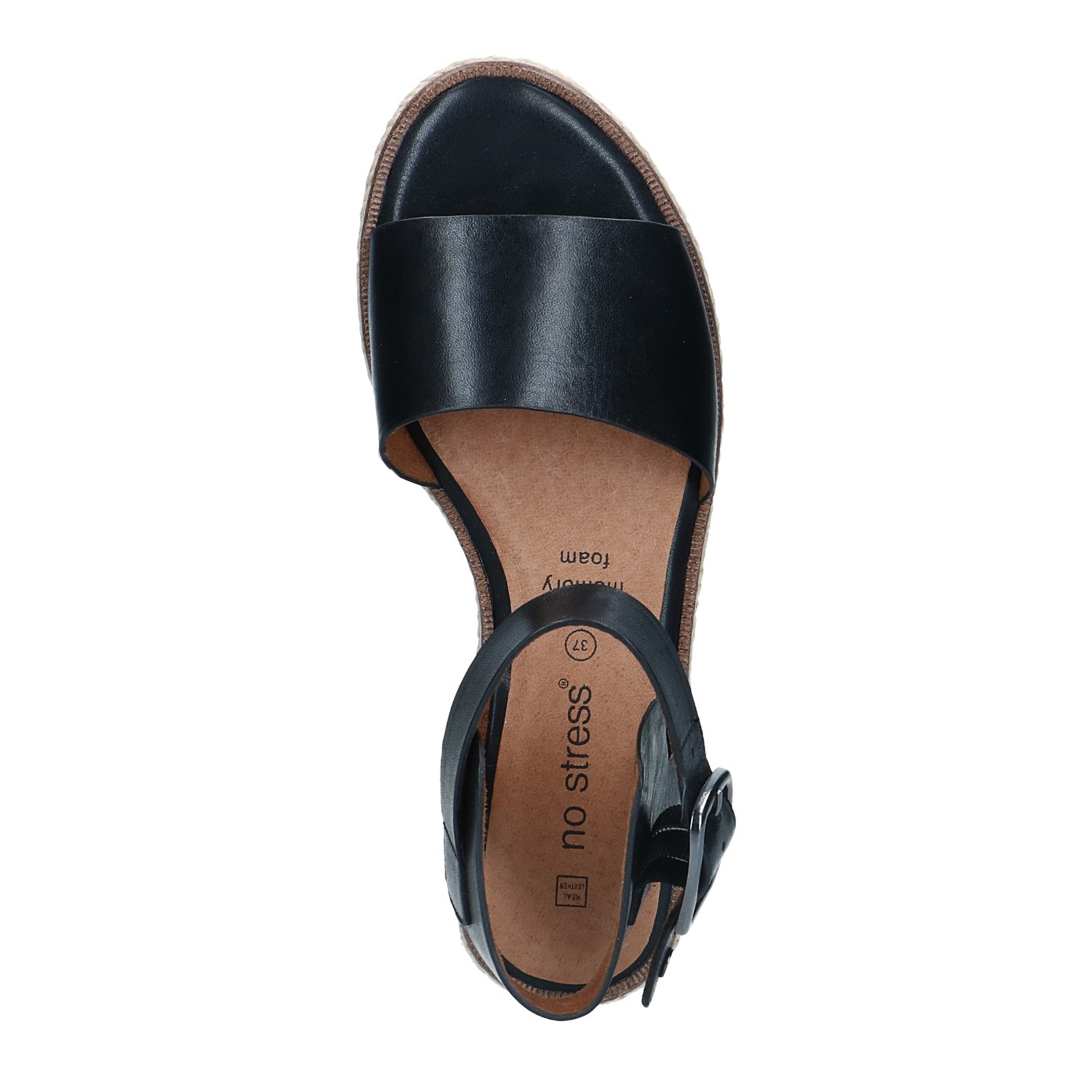 Zwarte leren sandalen