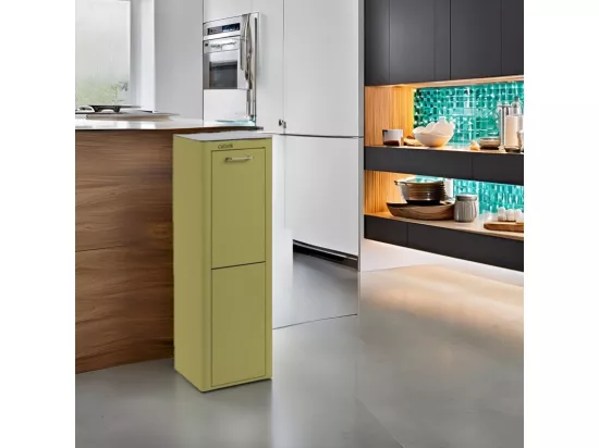 Poubelle cuisine de tri sélectif - 2 compartiments de 20L- CUBEK