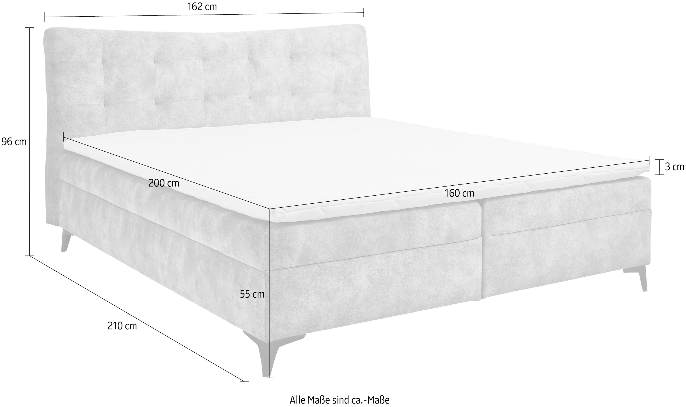 ED EXCITING DESIGN Boxbett »Melrose« inkl. Topper