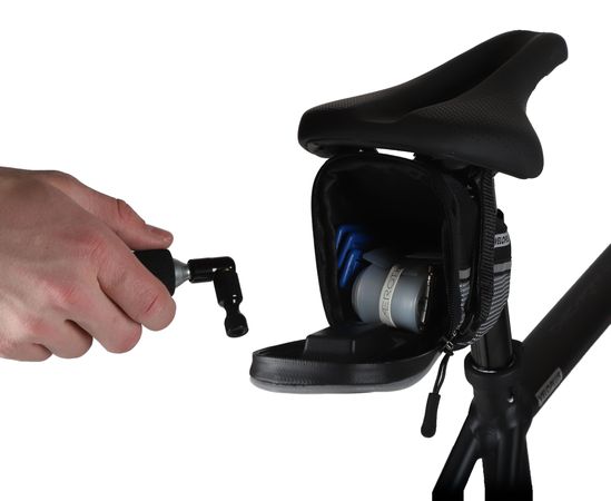 LED BAG Satteltasche mit integriertem Rücklicht  schwarz  0.8L