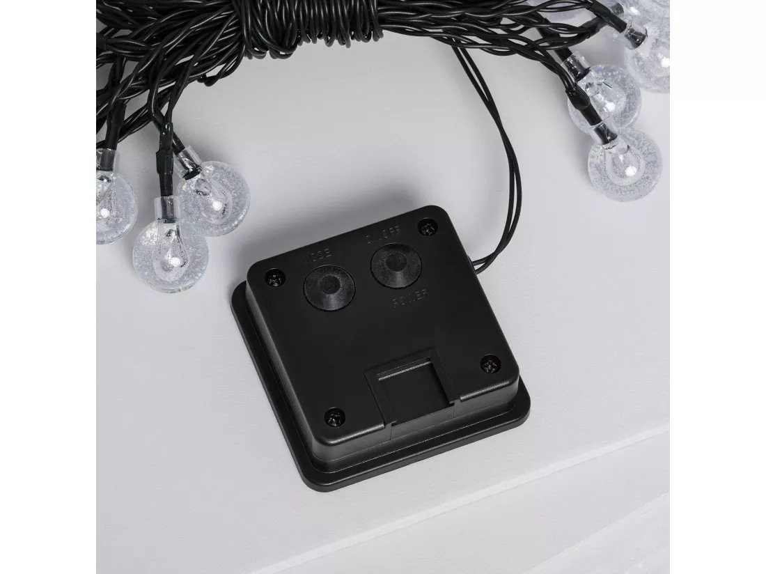 Guirlande LED Extérieure Solaire 30 Boules 5m 5000K Blanc froid