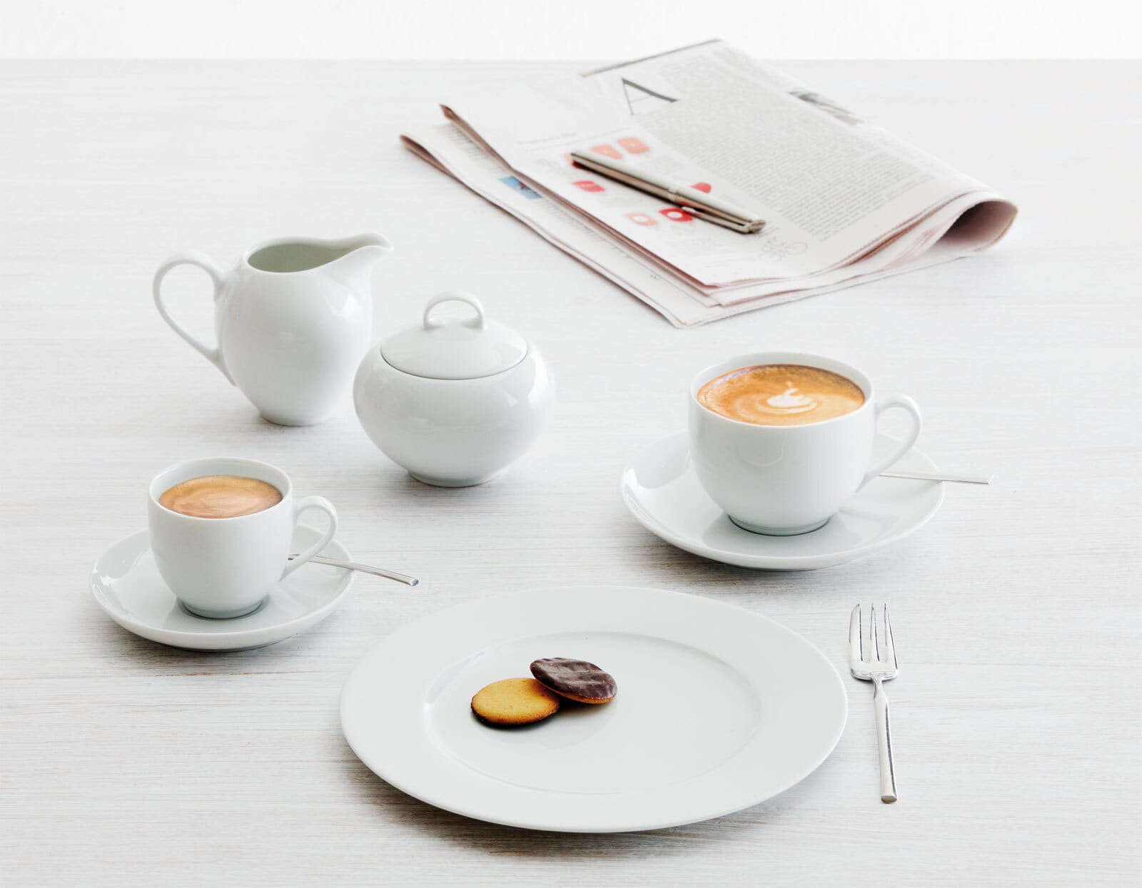 KAHLA Espresso Untertasse ARONDA 6er Set Porzellan weiß