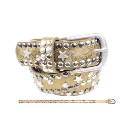 bb Klostermann Gürt. Nieten Straß +Stern gold 65 cm