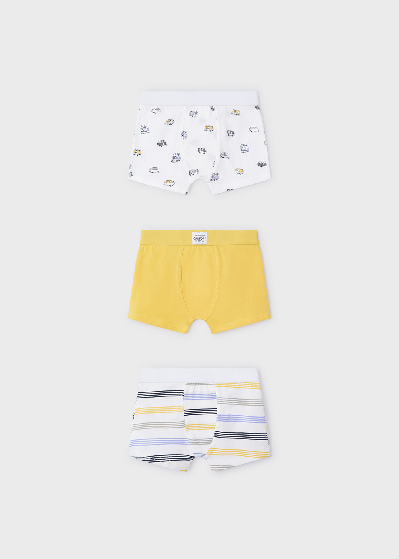 Conjunto de 3 cuecas boxer infantis Sol