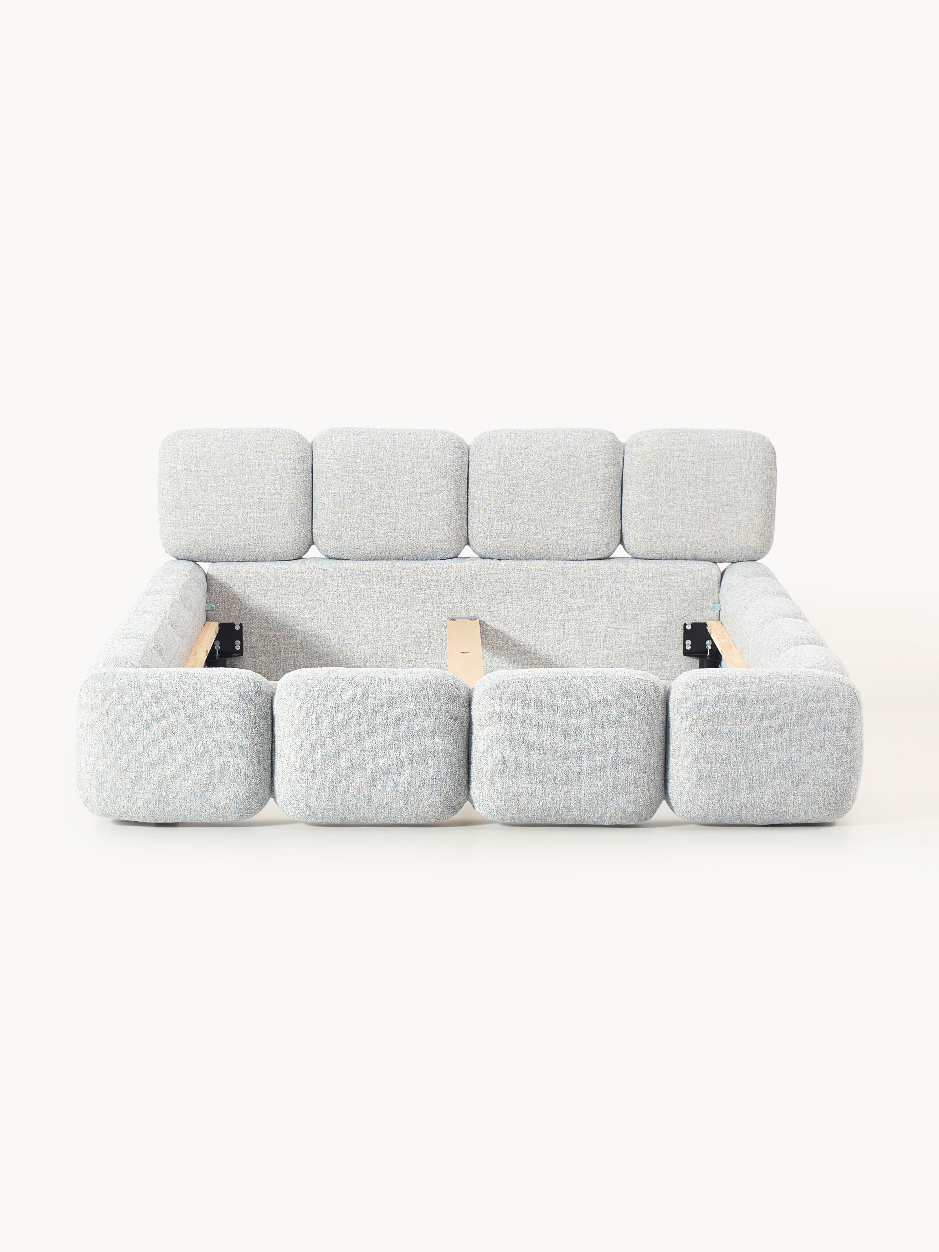 Gestoffeerd bed Tayla van bouclé