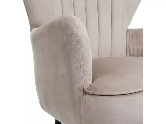 Fauteuil de salon MCW-K37, taupe