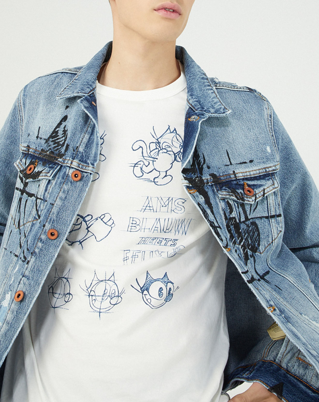 Scotch & Soda Veste en jean bleue