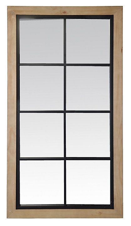 Miroir atelier bois et métal L.123 x l.63 cm