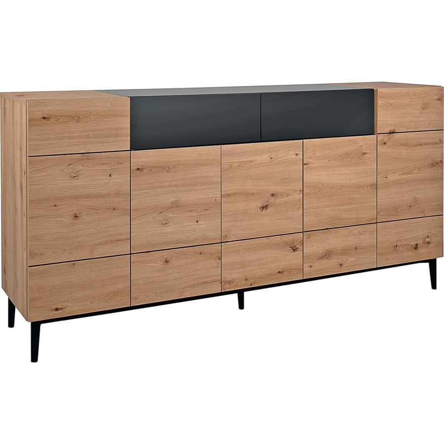 Sideboard Turino Dekor Eiche Artisan Graphitoptik 168 x 92 x 40 cm