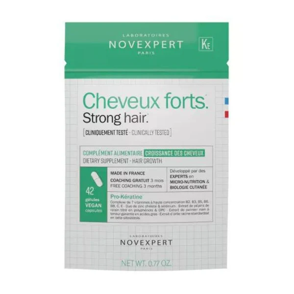 Novexpert Complément Alimentaire Cheveux Forts - 3 mois (1 cure offerte !)