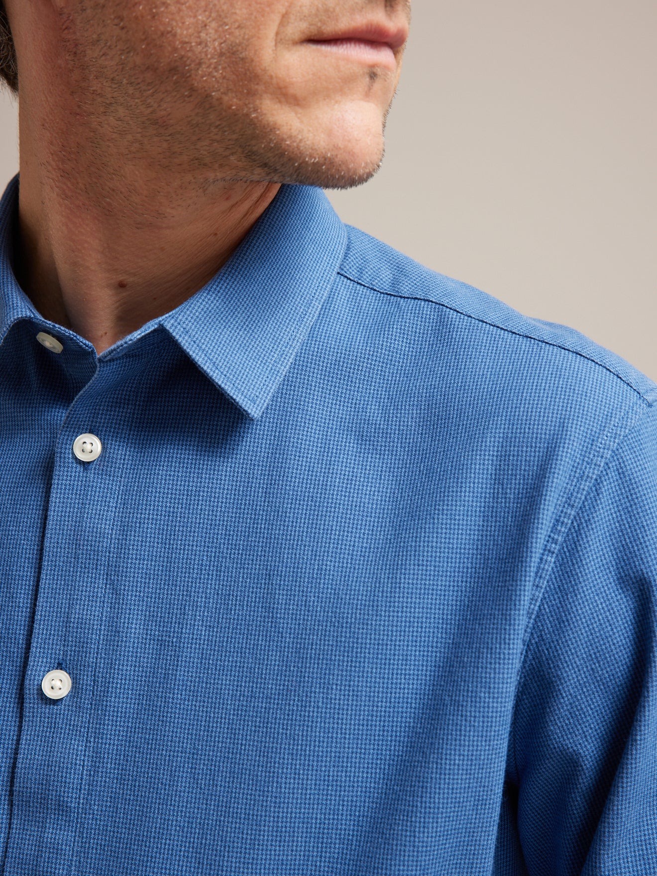 Chemise pied-de-puce slim fit homme - coton biologique