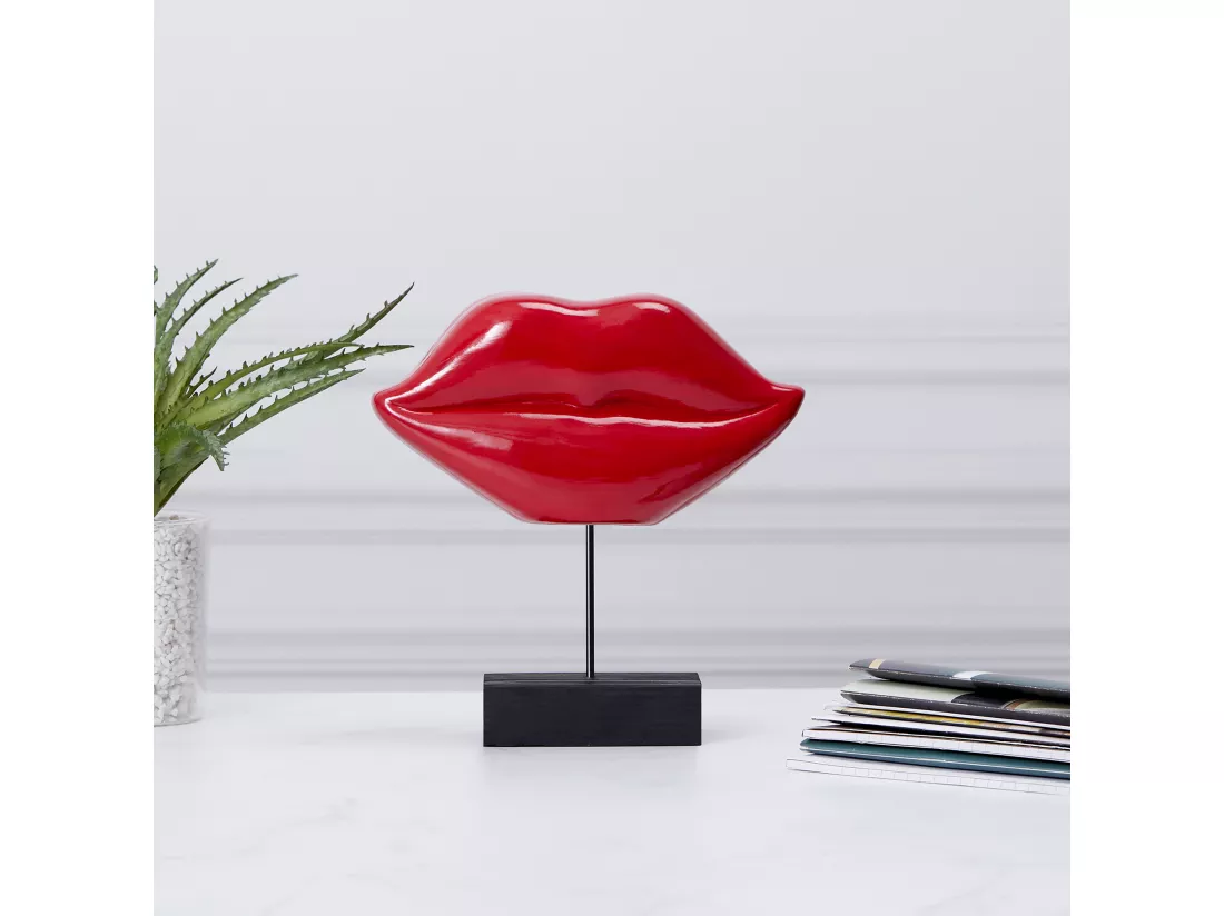 Deco A Poser Bouche Rouge H20cm
