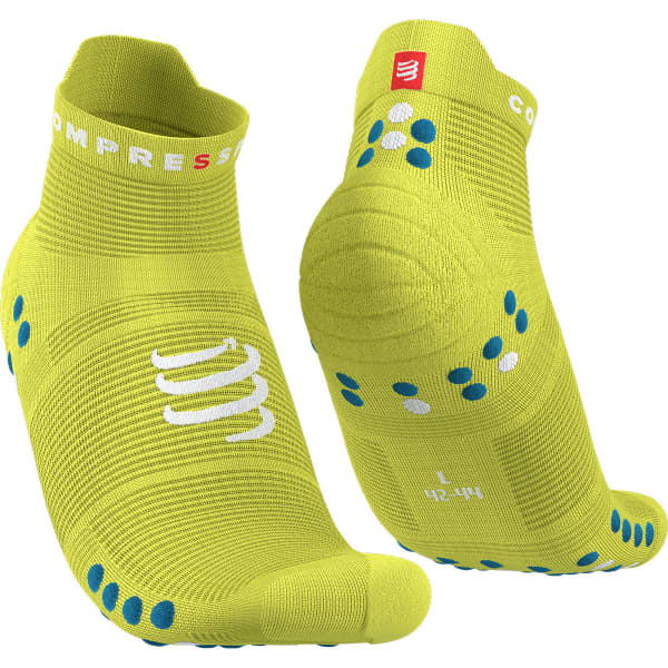Chaussette running COMPRESSPORT PRO RACING SOCKS V4.0 RUN LOW PRIMEROSE/FJORD BLUE