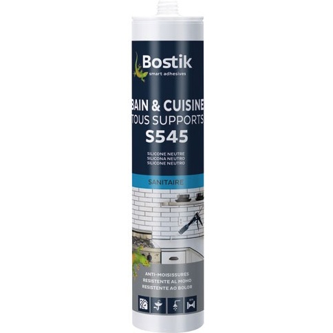 Mastic bain cuisine S545 - cartouche - blanc - 300 mL