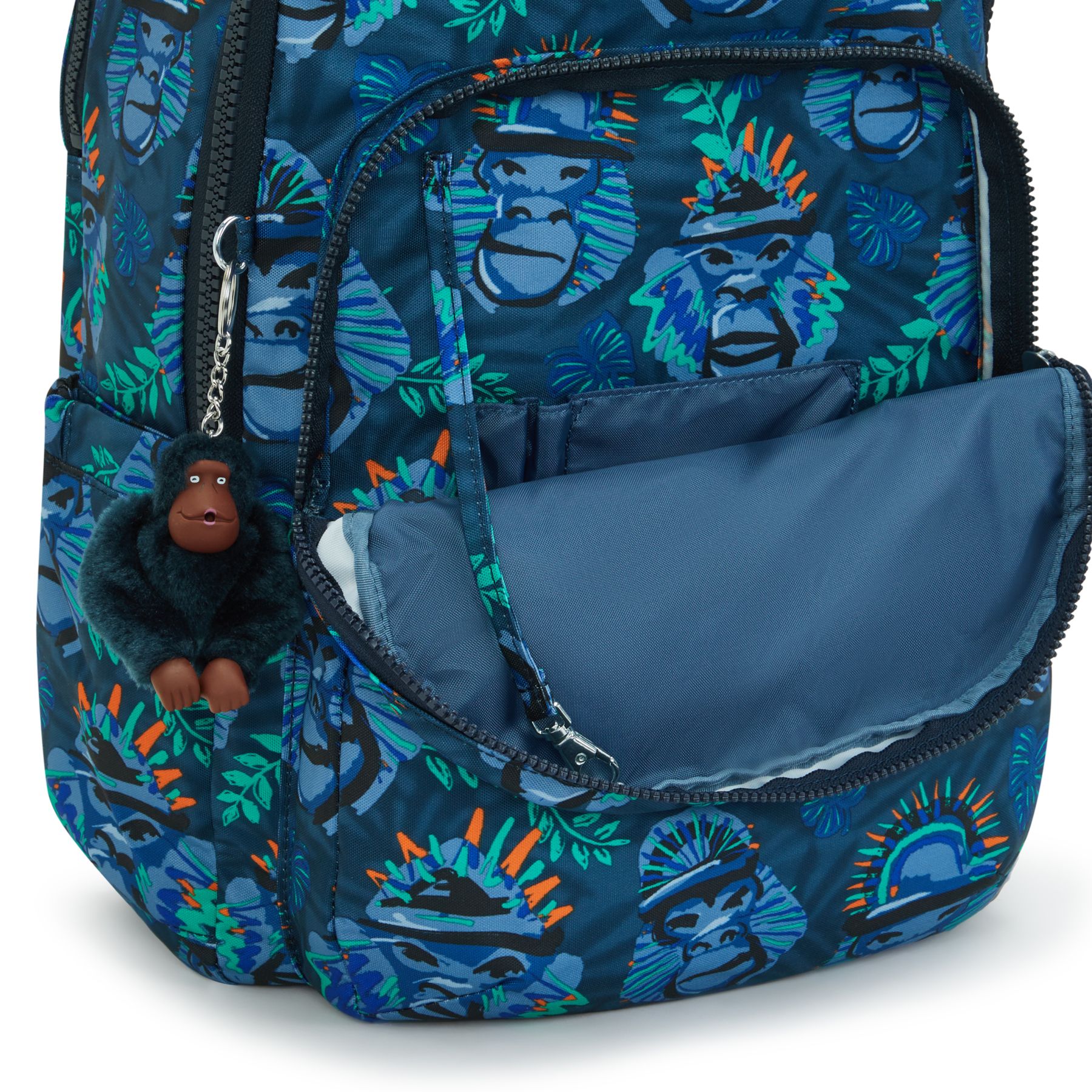 SEOUL LAP Grand sac à dos avec compartiment séparé pour ordinateur portable - Blue Monkey Fun